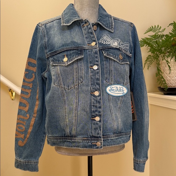 Von Dutch Blue Jean Jacket. Size M.